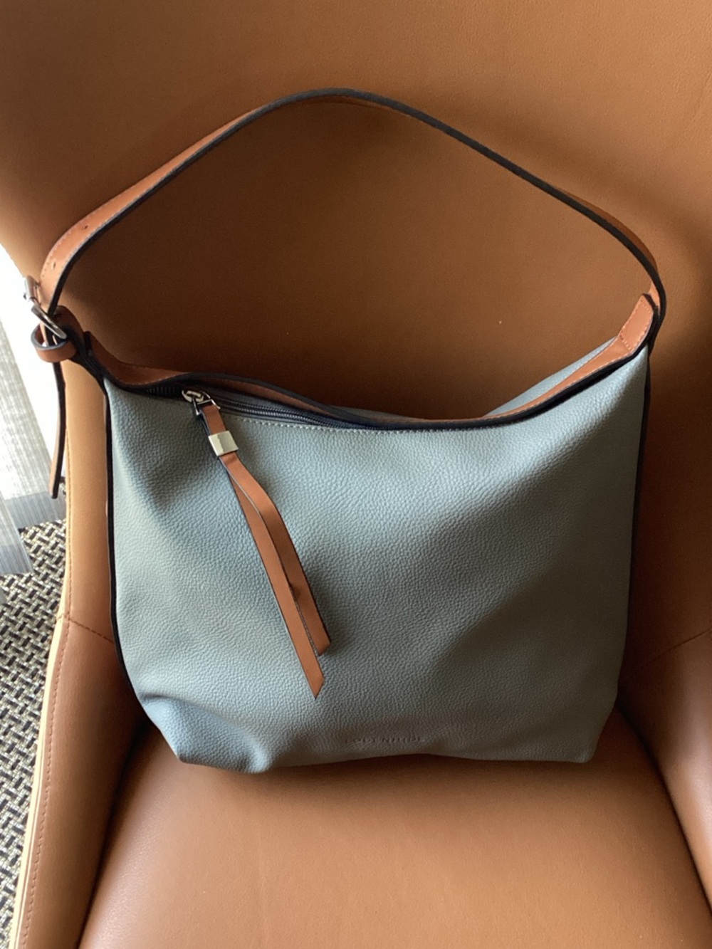 Louenhide vegan leather two tone shoulder bag